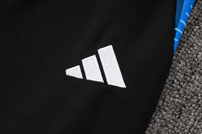Calça Treino Adidas - Preto/Azul III