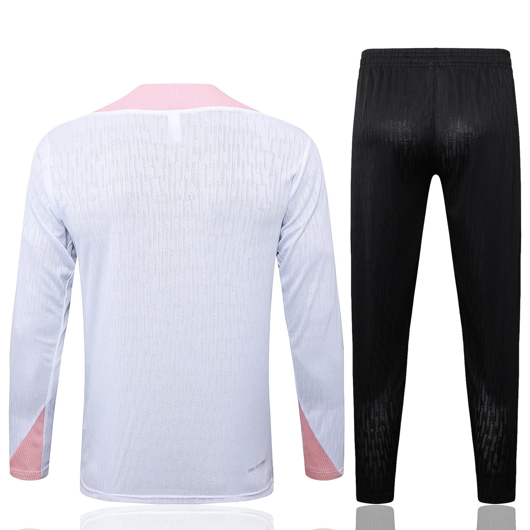 Conjunto Treino PSG 24/25 - Branco/Rosa Claro