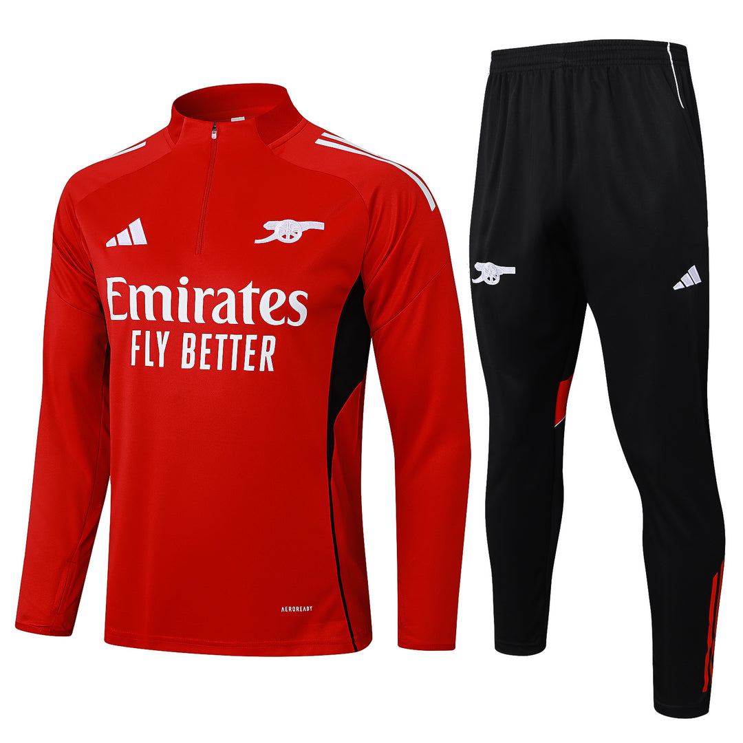 Conjunto Treino Arsenal 25/26 - Vermelho/Preto