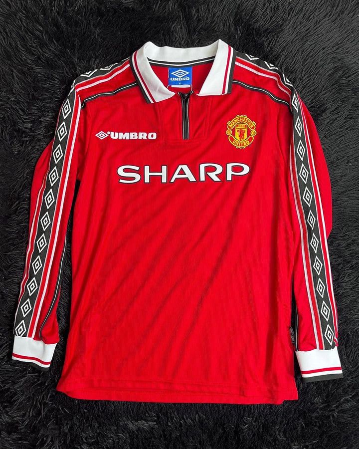 Camisa Retrô Manchester United 1998/99 Manga longa