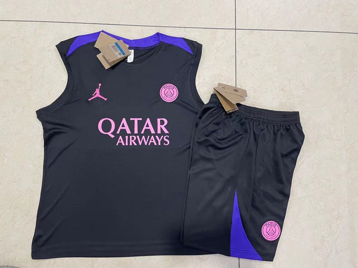 Kit Regata PSG 24/25 - Preto/Roxo/Rosa
