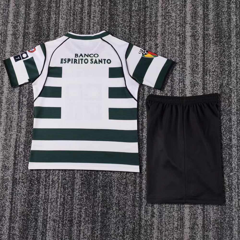 Camisa Retrô Sporting 2001/02 Home Infantil – Belt Sports