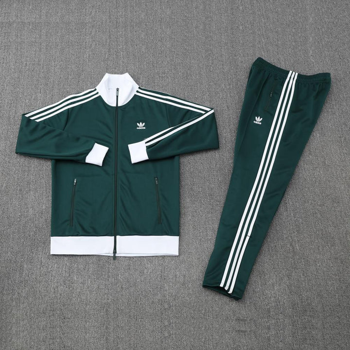 Conjunto Adidas Originals - Verde Escuro/Branco