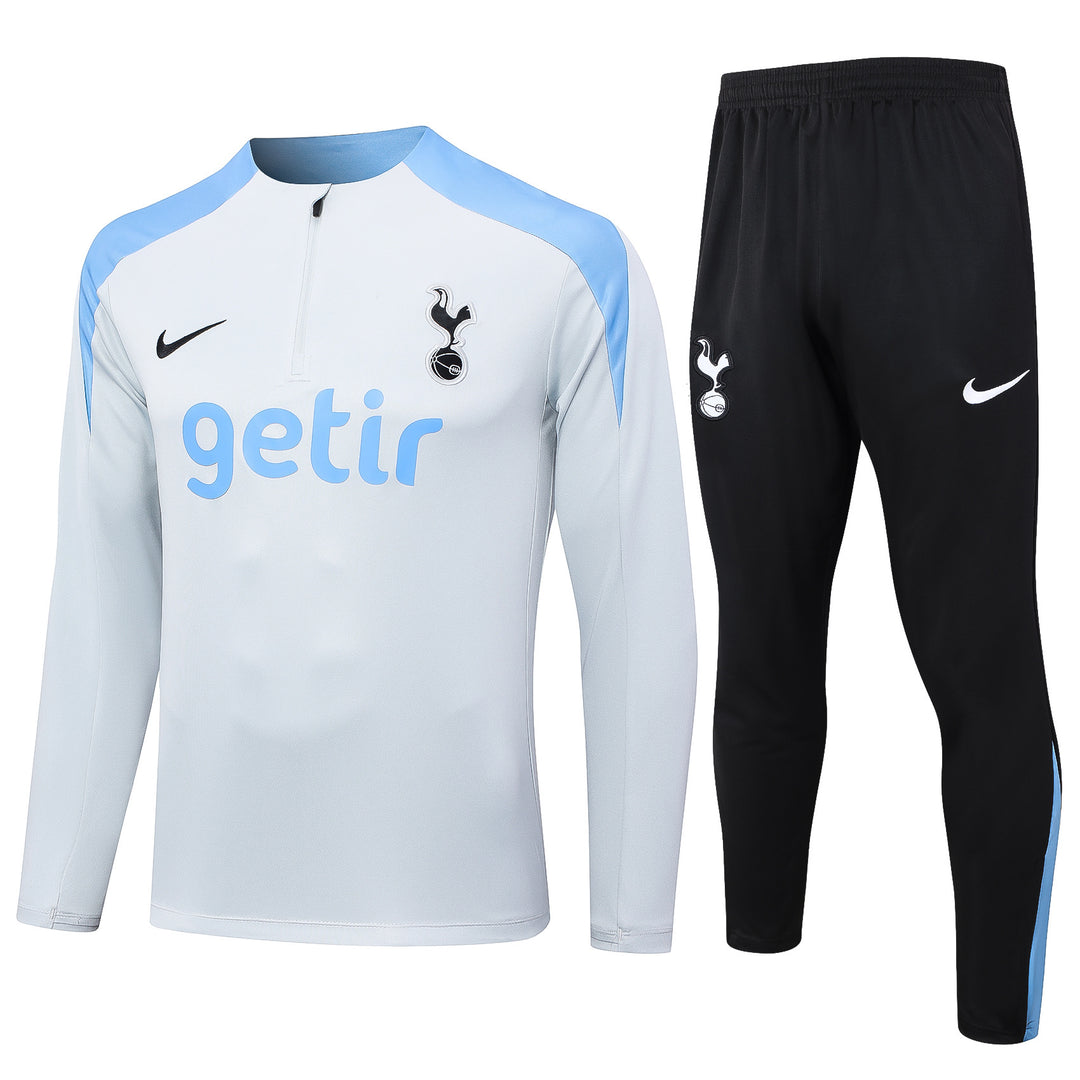 Conjunto Treino Tottenham 24/25 - Branco/Azul Claro