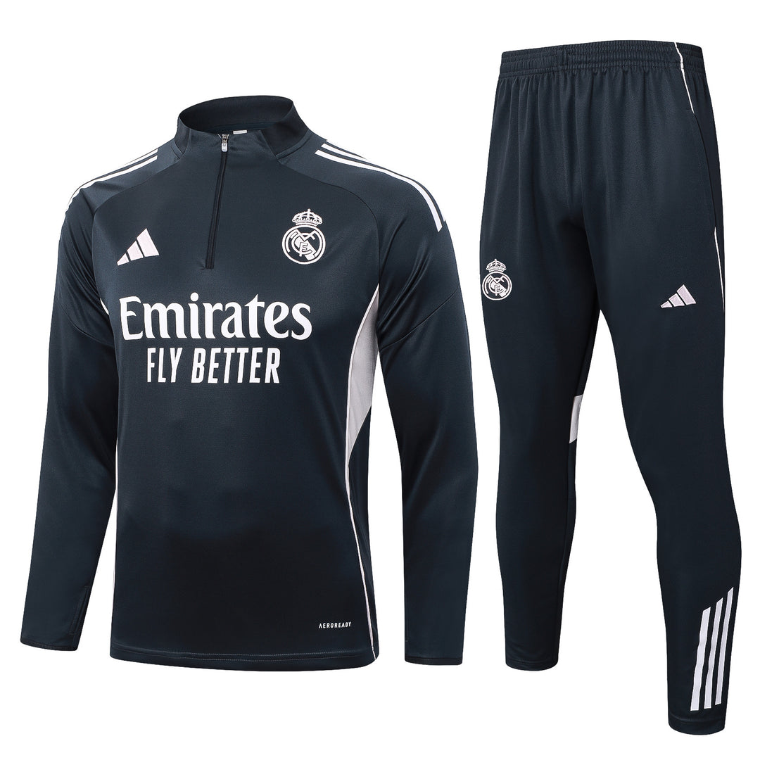 Conjunto Treino Real Madrid 25/26 - Cinza Azulado