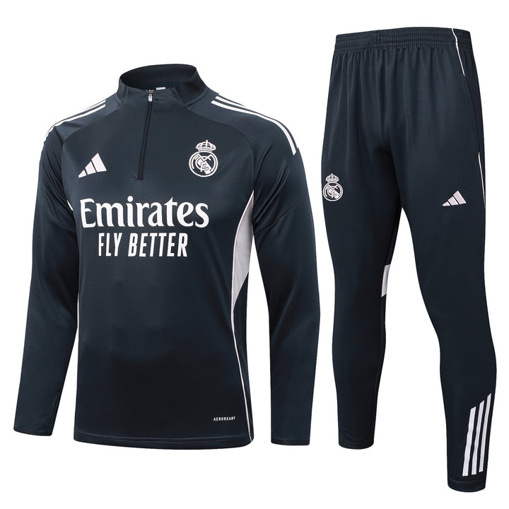 Conjunto Treino Real Madrid 25/26 - Cinza Azulado