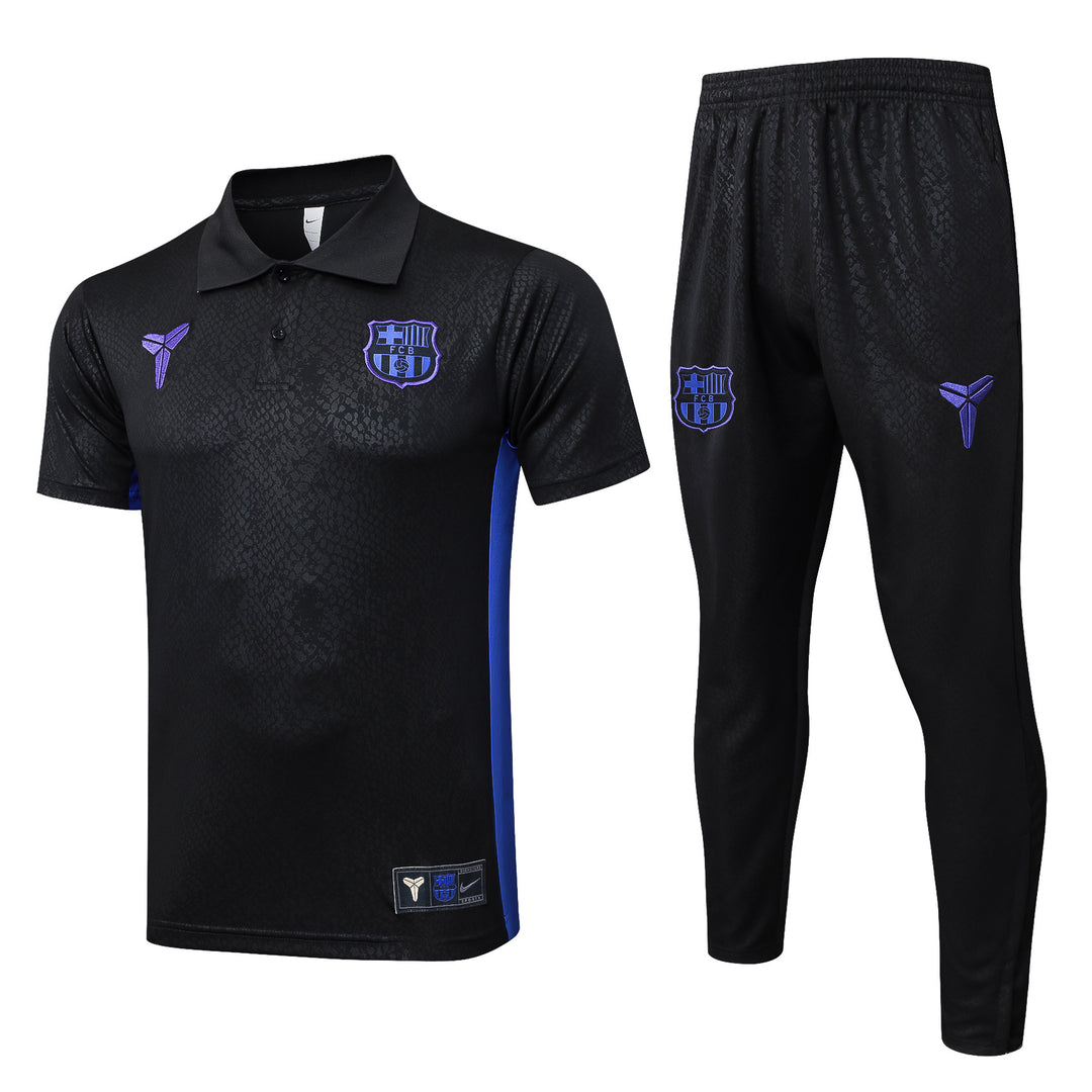Kit Polo Barcelona 25/26 - Preto/Violeta