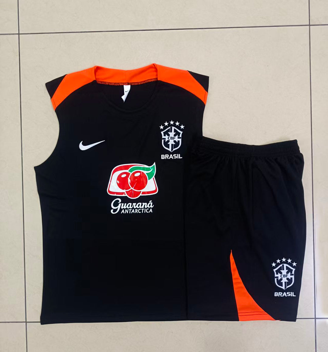 Kit Regata Brasil 25/26 - Preto/Salmão