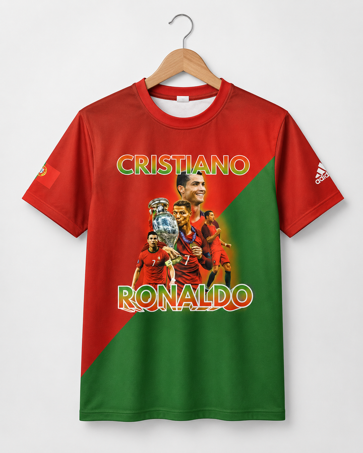 Camiseta Cristiano Ronaldo Portugal Masculina - Vermelha