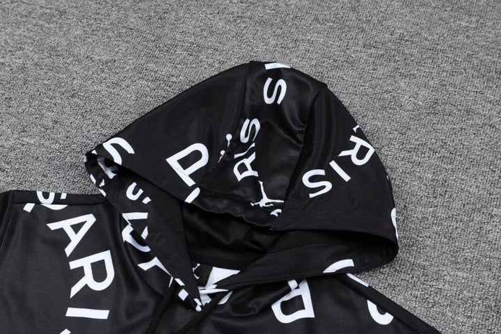 Conjunto PSG Preto/Branco - Capuz