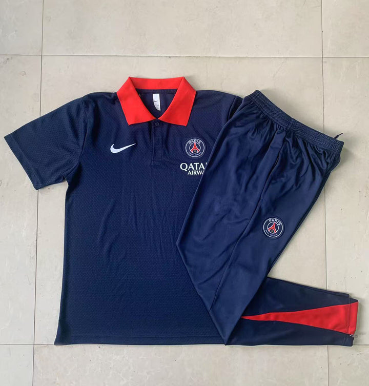 Kit Polo PSG 25/26 - Azul Marinho/Vermelho