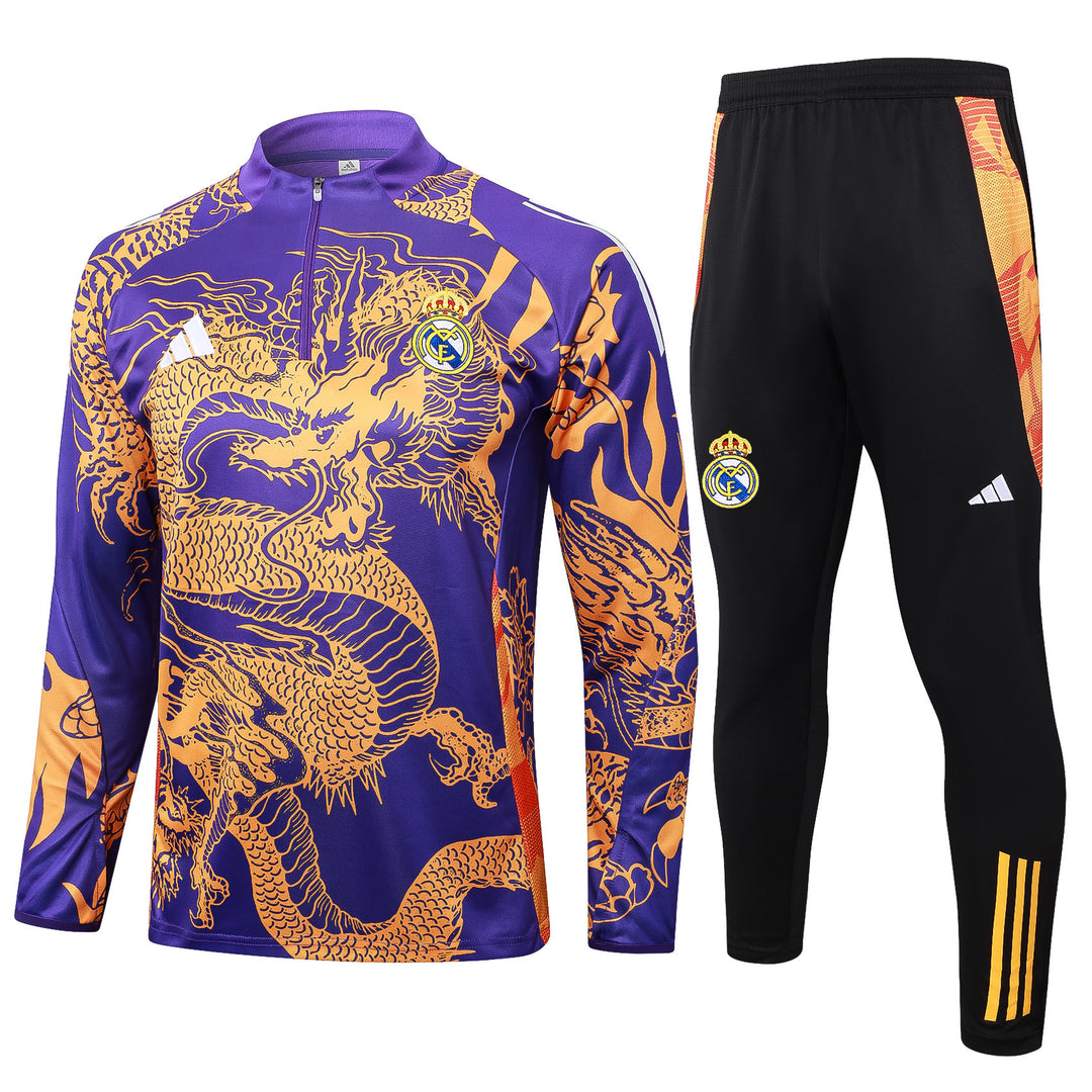 Conjunto Treino Real Madrid 24/25 - Roxo/Laranja