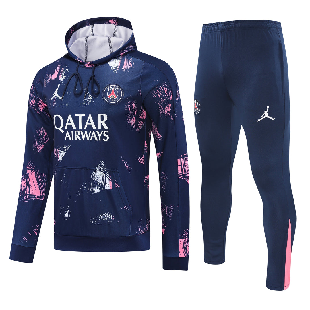 Conjunto PSG 2024/25 Azul Marinho/Rosa - Capuz