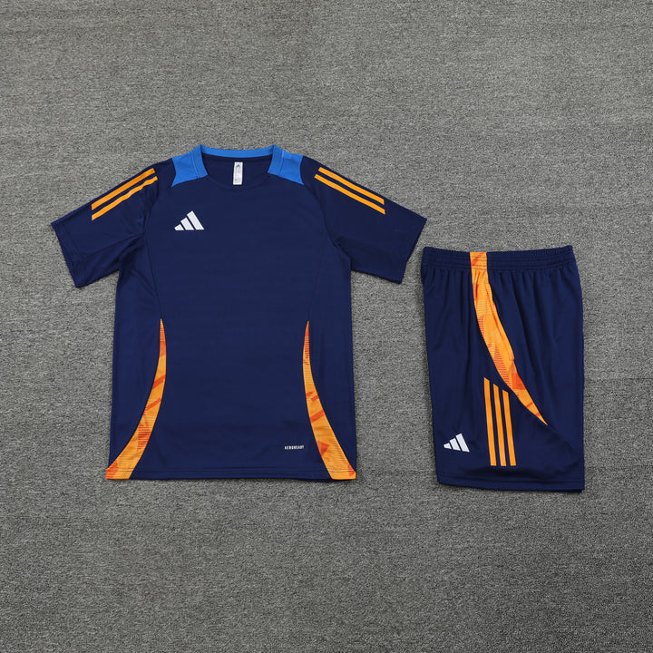 Kit Adidas - Azul Escuro/Laranja