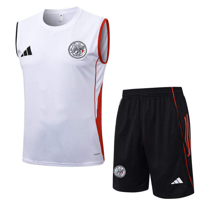 Kit Regata Ajax 25/26 - Branco/Preto/Vermelho
