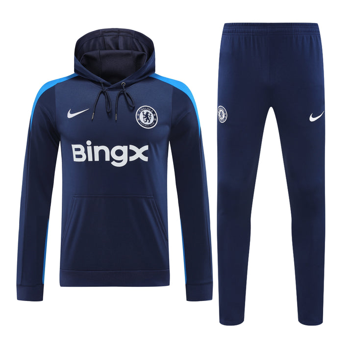 Conjunto Chelsea 2024/25 Azul Marinho II - Capuz