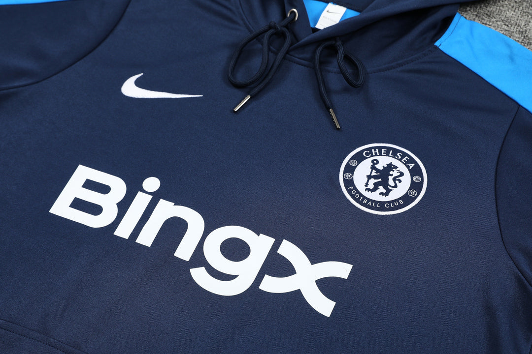 Conjunto Chelsea 2024/25 Azul Marinho II - Capuz