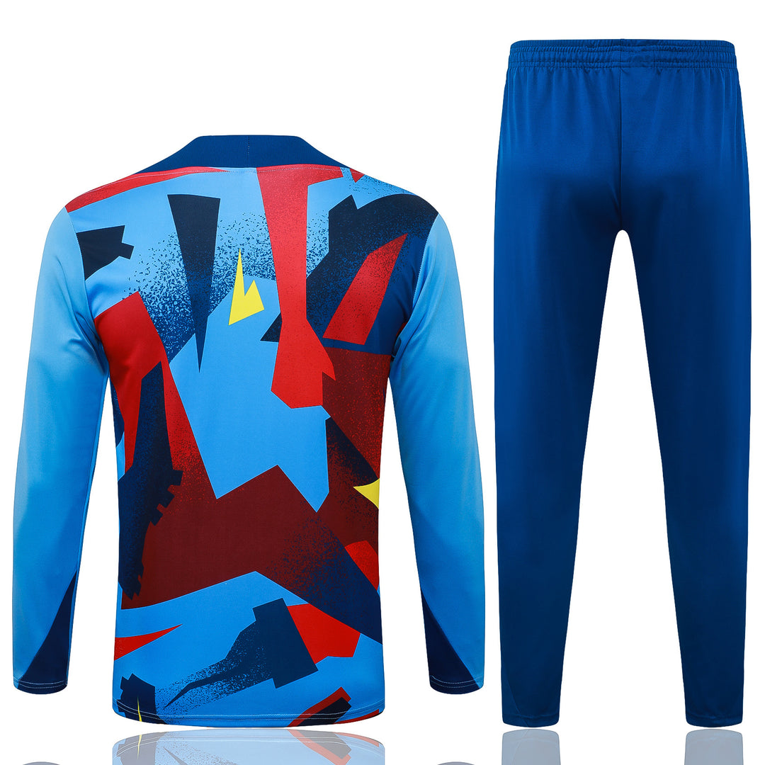 Conjunto Treino Barcelona 25/26 - Azul Estampado