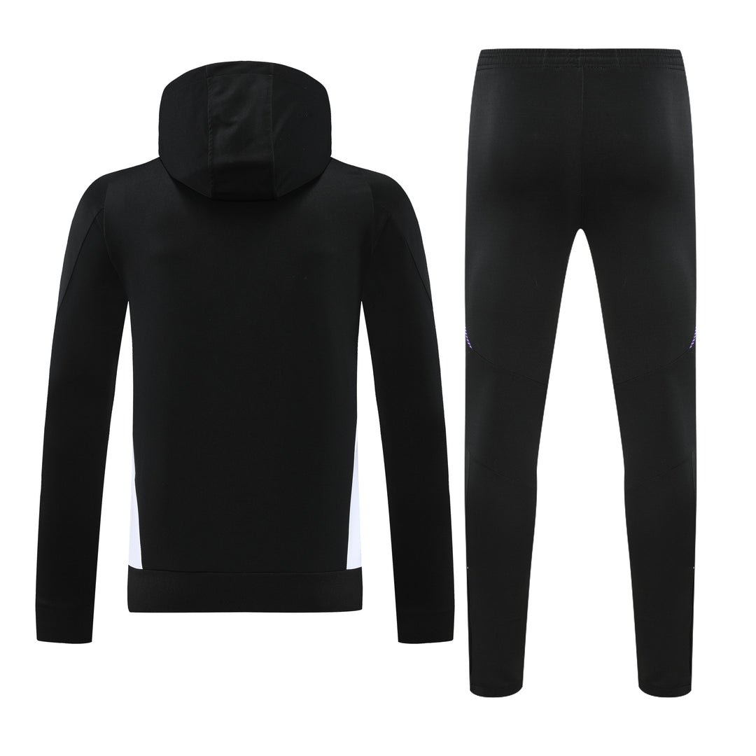 Conjunto Real Madrid 2024/25 Preto/Roxo - Capuz
