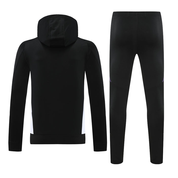 Conjunto Real Madrid 2024/25 Preto/Roxo - Capuz