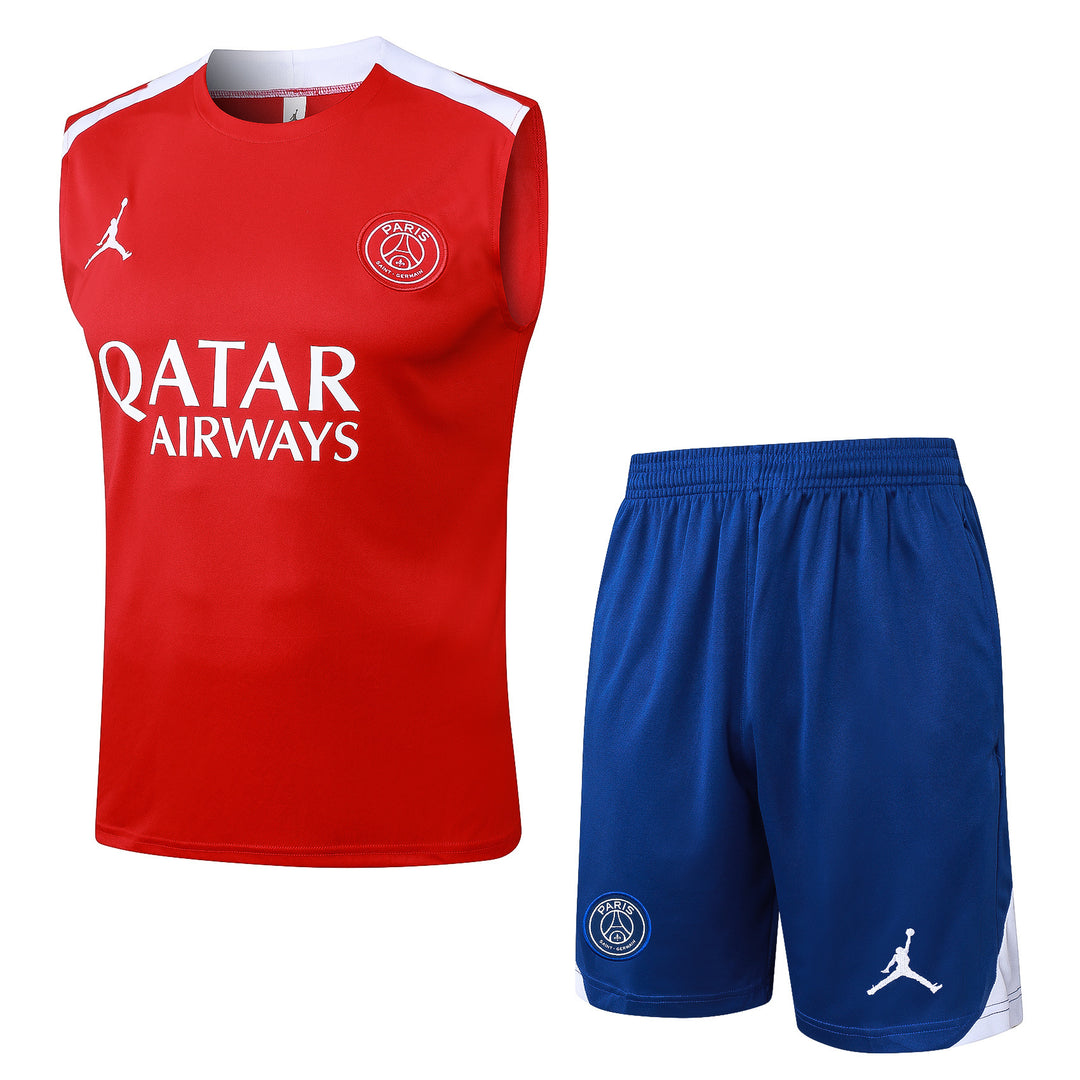 Kit Regata PSG 24/25 - Vermelho/Azul Cobalto/Branco