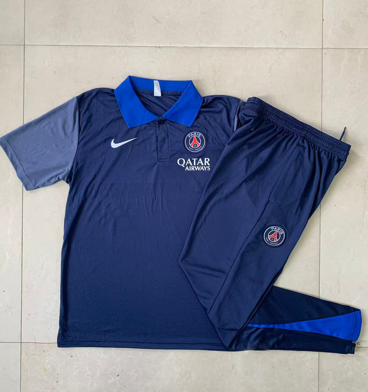 Kit Polo PSG 25/26 - Azul Marinho/Azul Royal