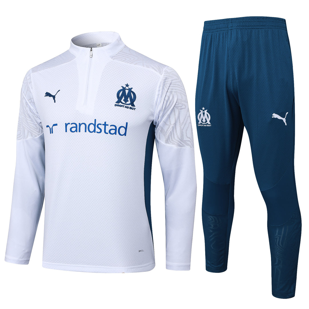 Conjunto Treino Olympique de Marseille 24/25 - Branco/Verde Água