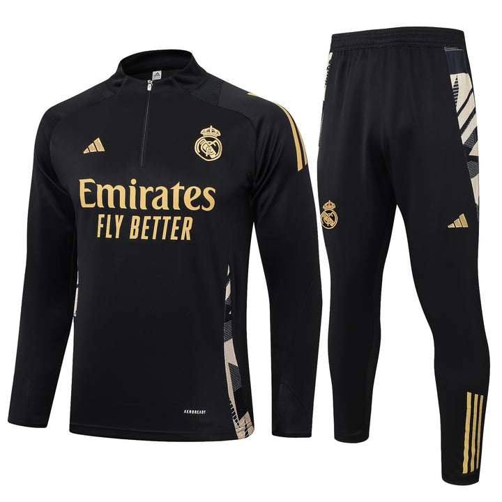 Conjunto Treino Barcelona 24/25 - Preto/Bege