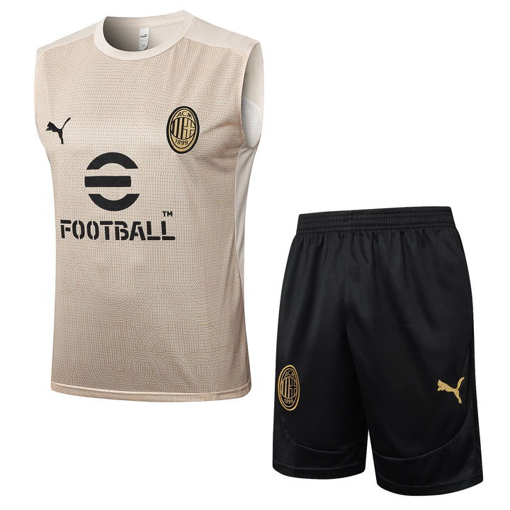 Kit Regata AC Milan 24/25 - Bege/Preto