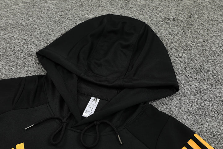 Blusão Real Madrid 2024/25 Preto/Amarelo - Capuz