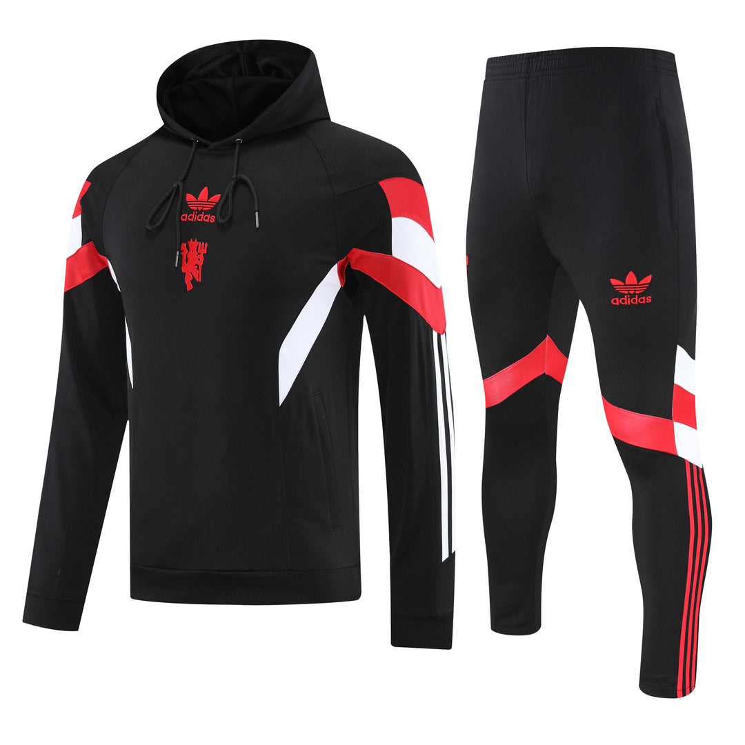 Conjunto Manchester United 2025/26 Preto - Capuz