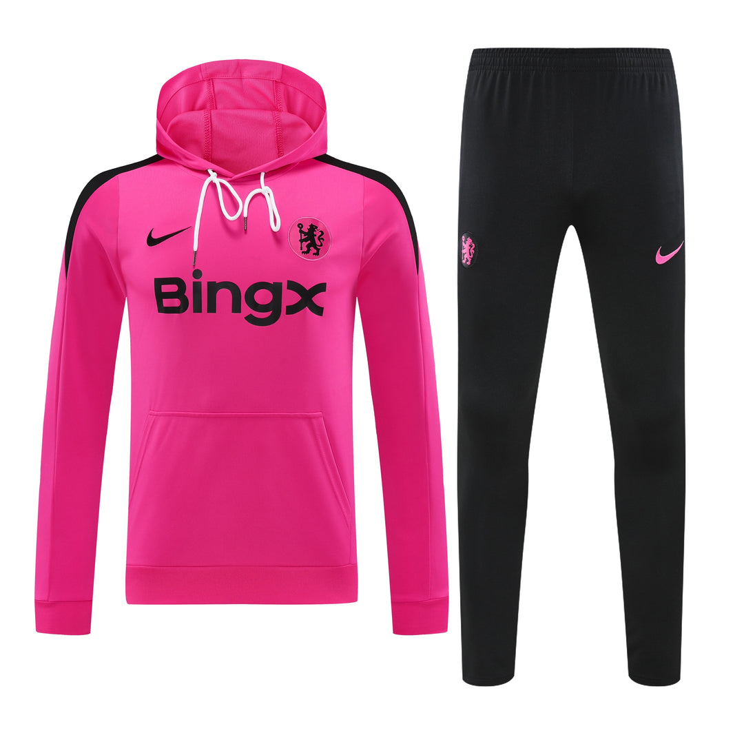 Conjunto Chelsea 2024/25 Rosa - Capuz