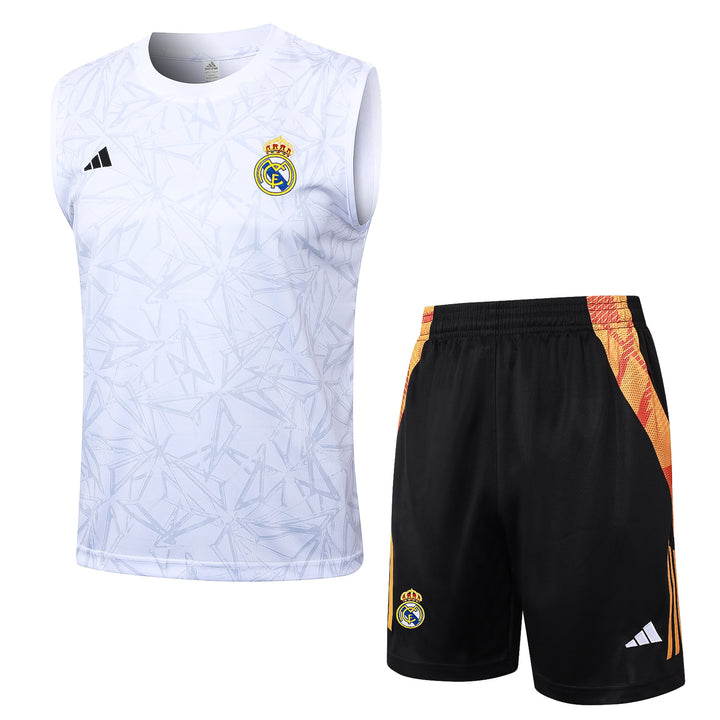 Kit Regata Real Madrid 24/25 - Branco/Preto/Laranja