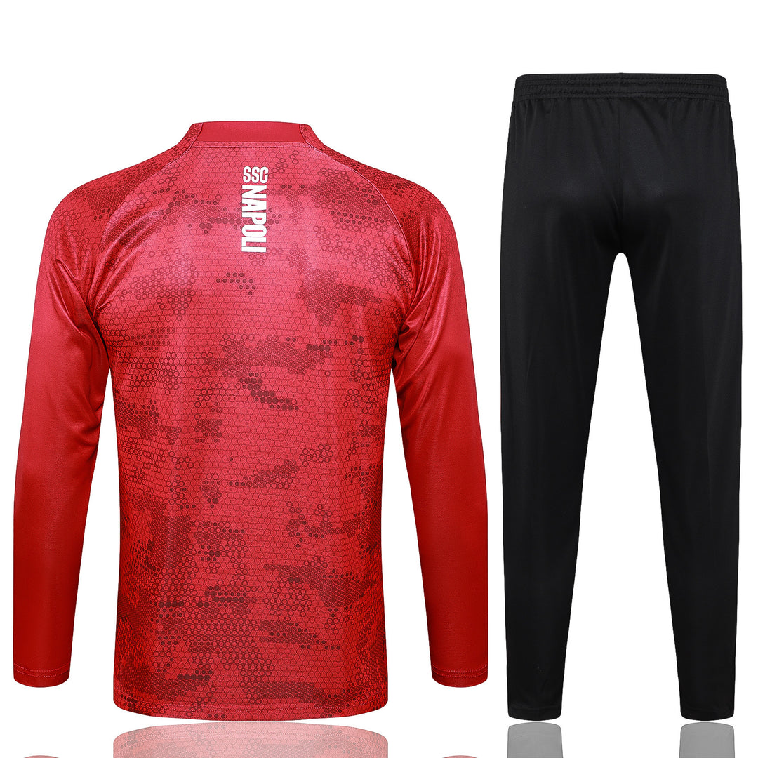 Conjunto Treino Napoli 24/25 - Vermelho/Preto