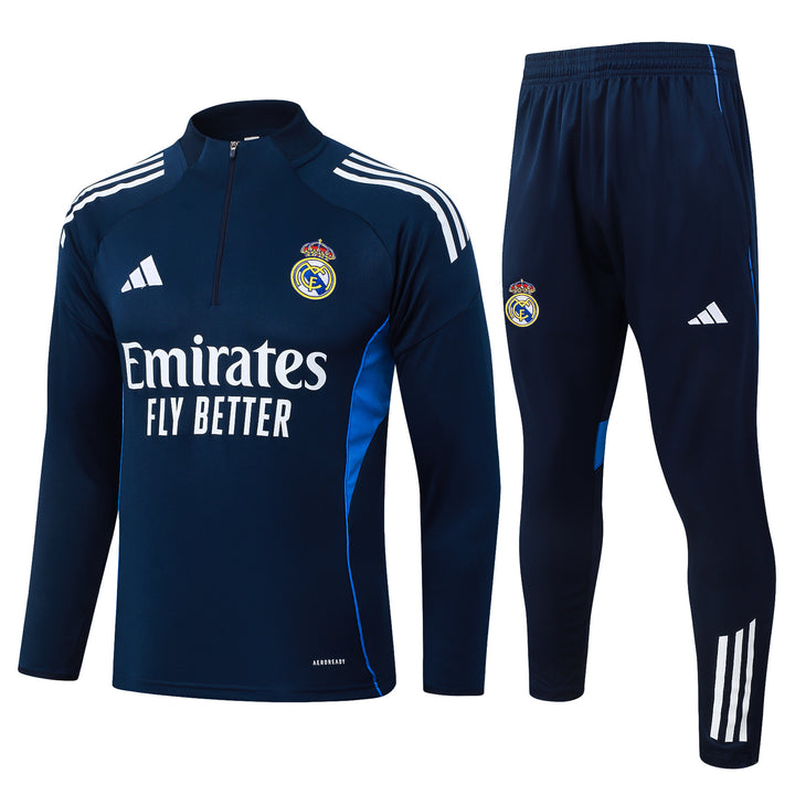 Conjunto Treino Real Madrid 25/26 - Azul Marinho/Azul Claro