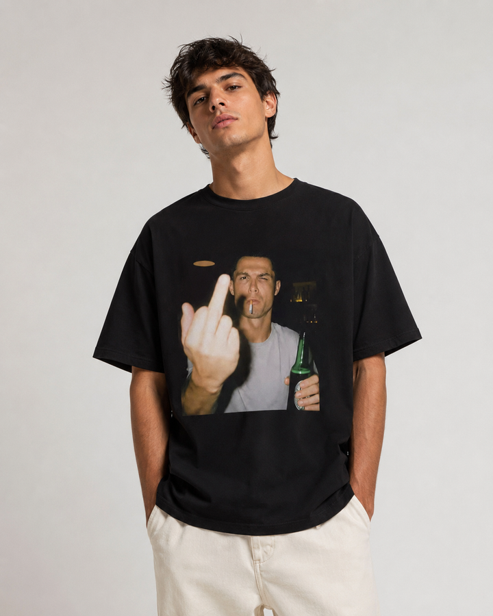 Camiseta Masculina Cristiano Ronaldo - Preto
