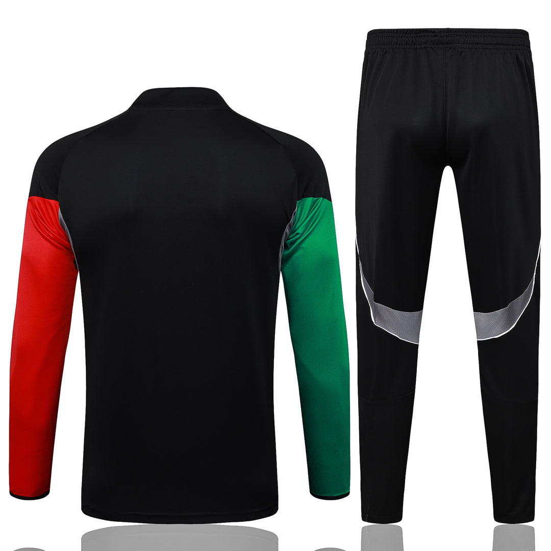 Conjunto Treino Arsenal 25/26 - Preto/Vermelho/Verde