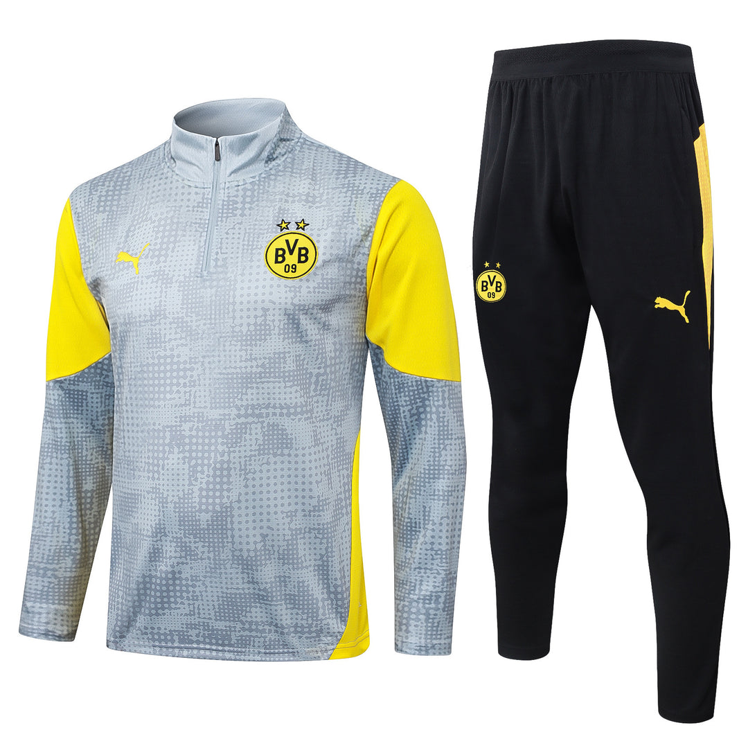Conjunto Treino Borussia Dortmund 25/26 - Cinza/Preto