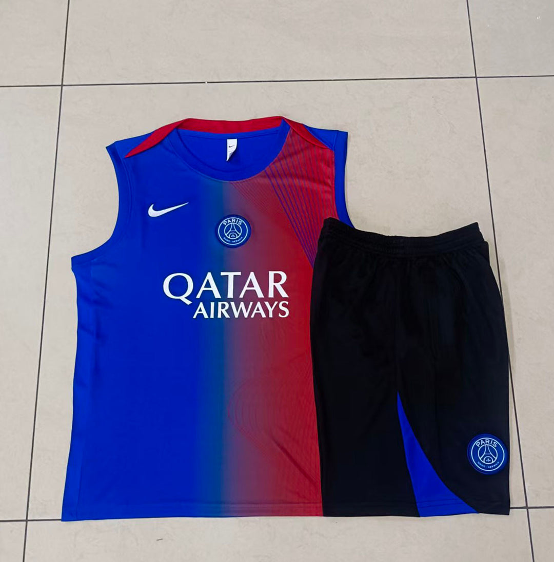 Kit Regata PSG 25/26 - Azul Royal/Vermelho/Preto