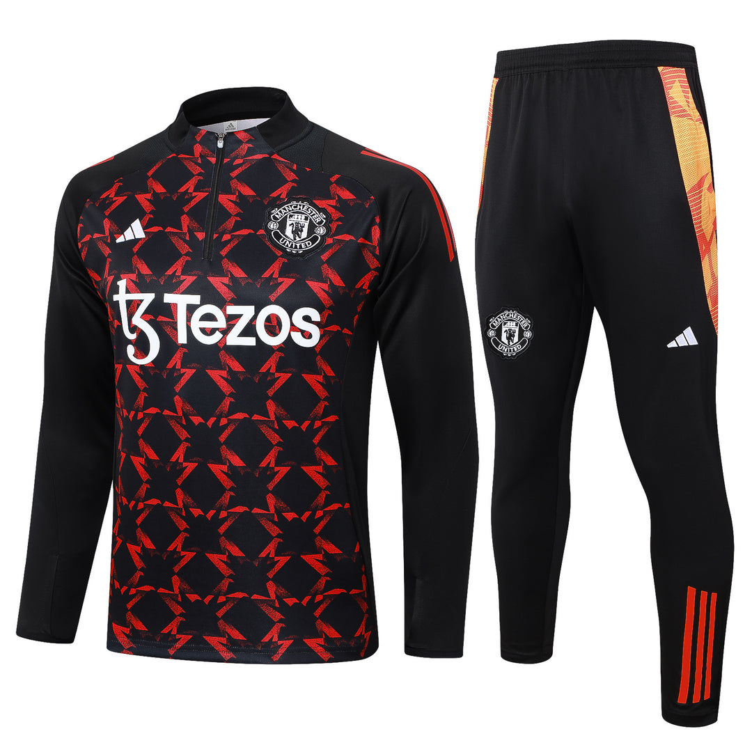 Conjunto Treino Manchester United 24/25 - Vermelho/Preto