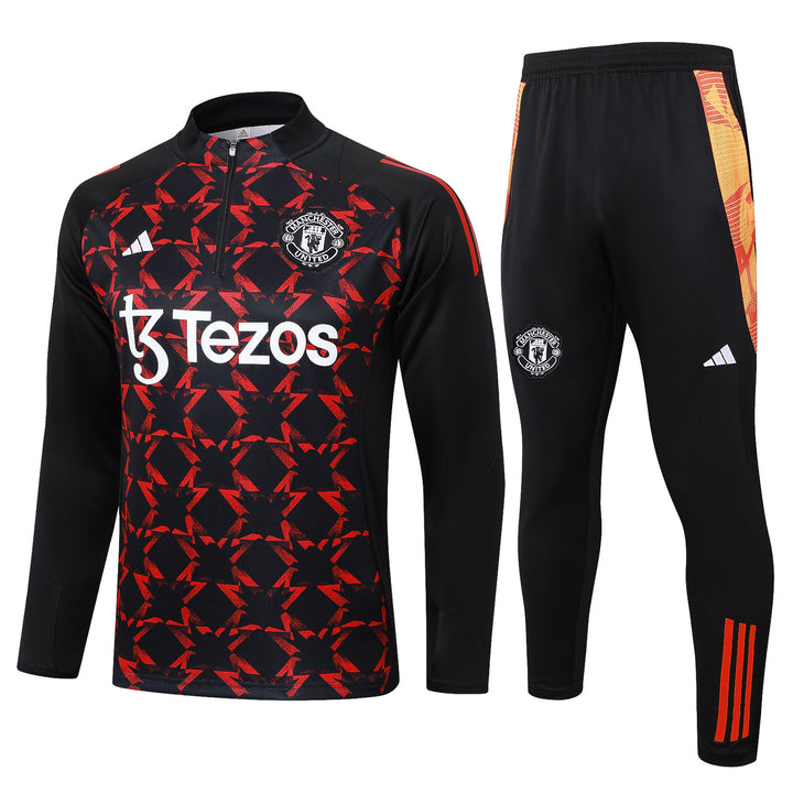 Conjunto Treino Manchester United 24/25 - Vermelho/Preto