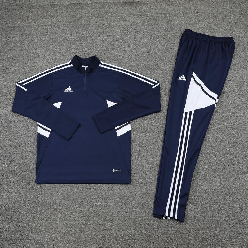 Conjunto Treino Adidas - Azul Marinho/Branco II