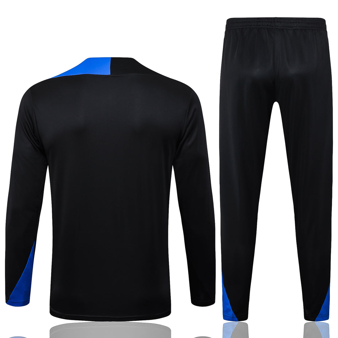 Conjunto Treino PSG 25/26 - Preto/Azul Médio