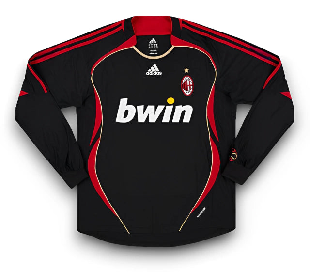 Camisa Milan Retrô 2006/07 Manga longa - Preta