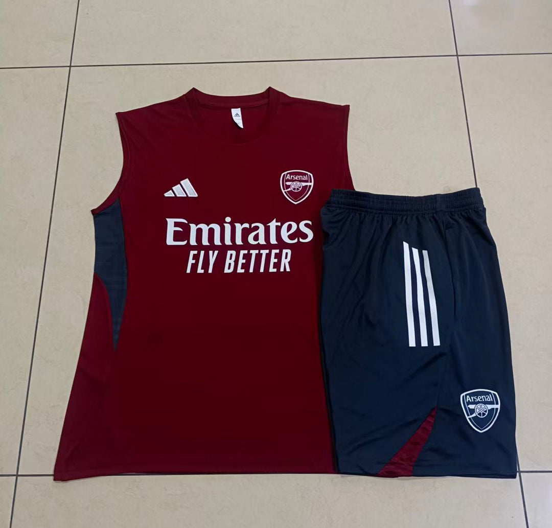 Kit Regata Arsenal 25/26 - Vermelho Escuro/Grafite