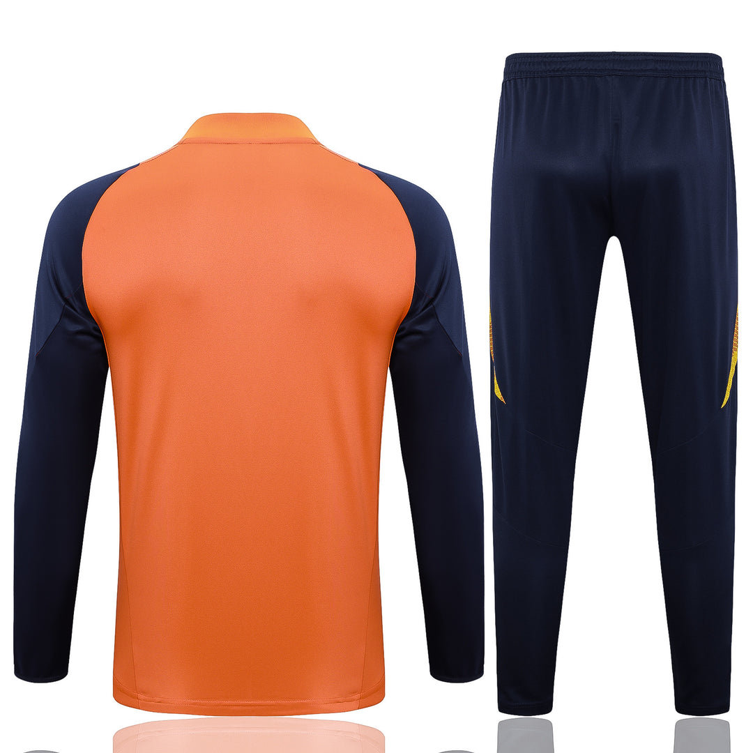 Conjunto Treino Manchester United 24/25 - Laranja/Azul Marinho