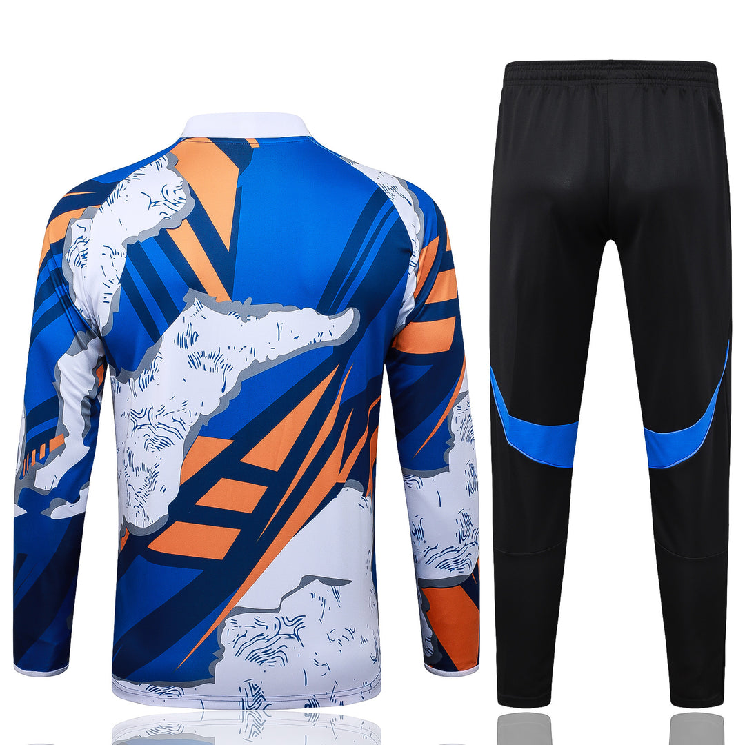 Conjunto Treino Real Madrid 25/26 - Mesclado Branco/Azul