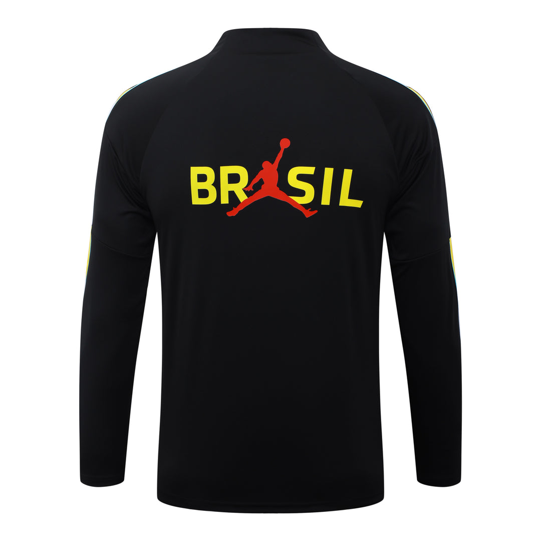 Conjunto Treino Brasil 26/27 - Preto/Amarelo/Vermelho