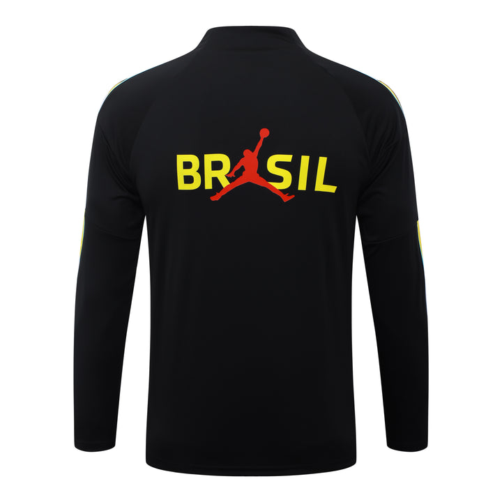 Conjunto Treino Brasil 26/27 - Preto/Amarelo/Vermelho