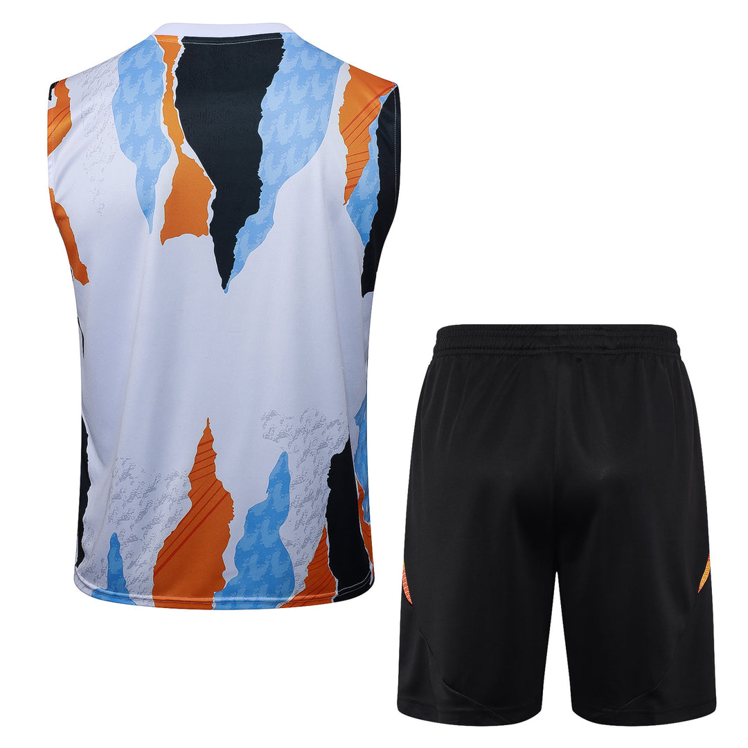 Kit Regata Real Madrid 24/25 - Branco/Preto/Laranja